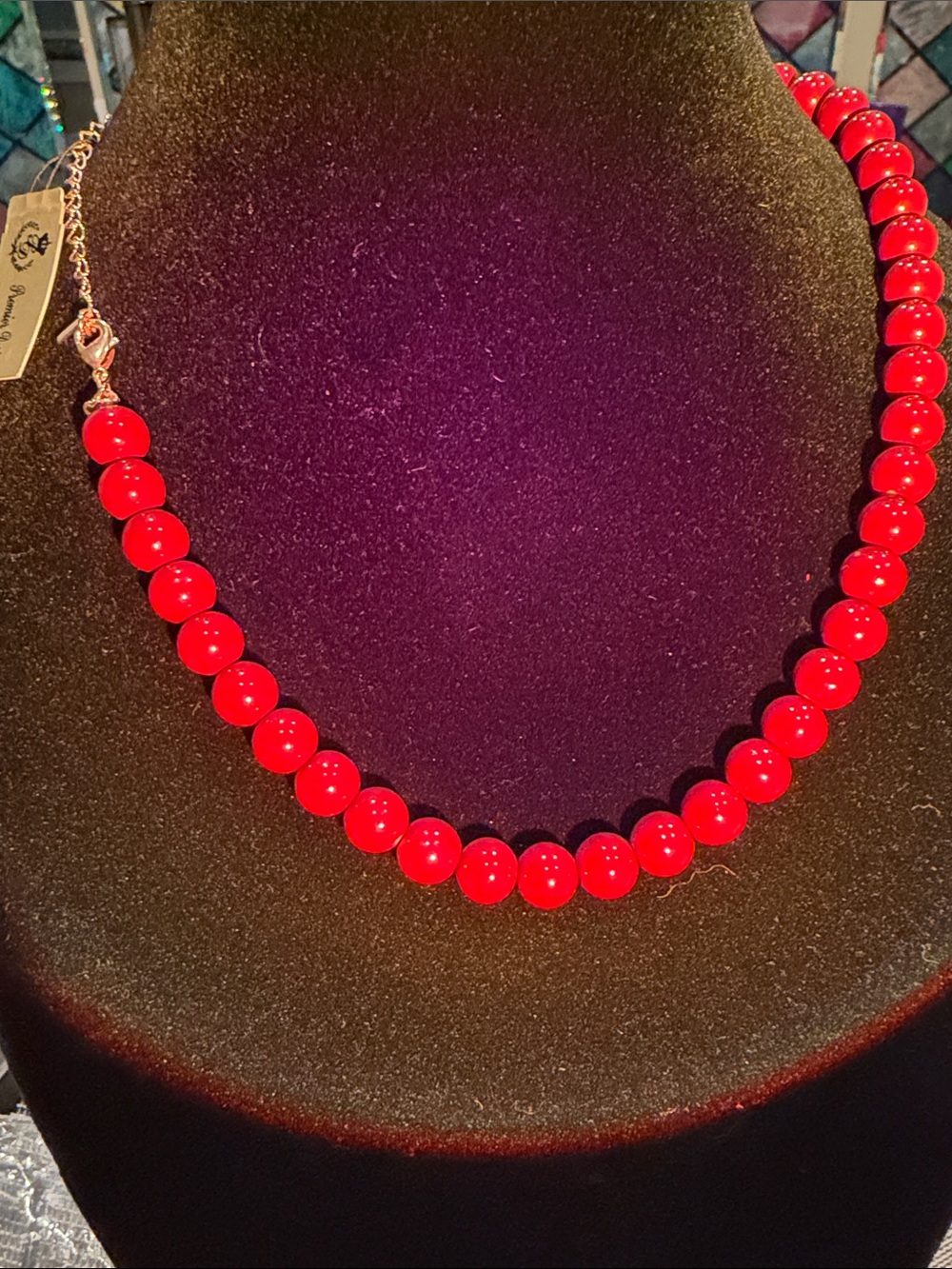Premier Designs Red Beaded Necklace